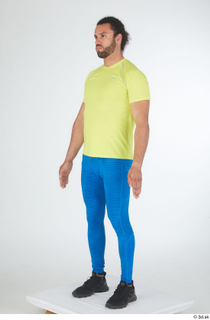  Simeon black sneakers blue leggings dressed sports standing whole body yellow t shirt 0002.jpg